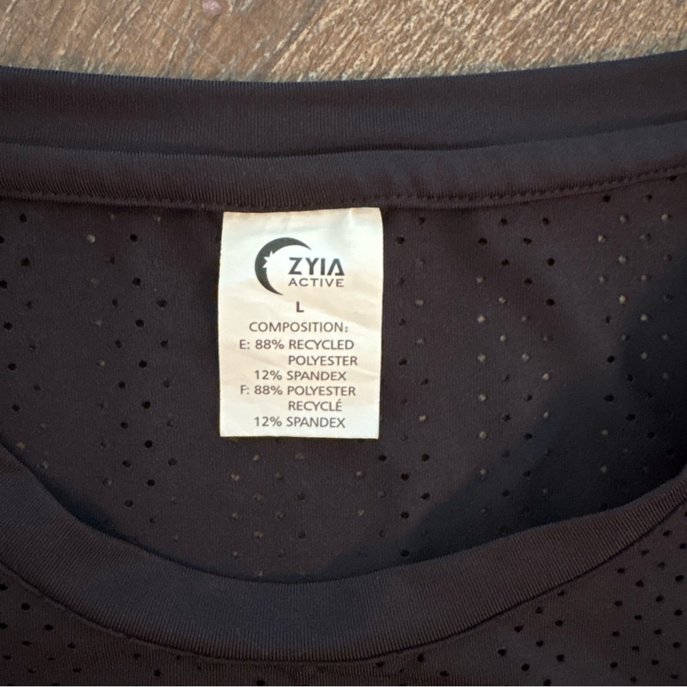 ZYIA Black Perforated Top - Picture 2 of 7